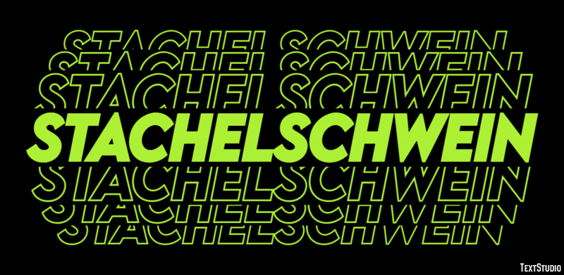 Stachelschwein Texteffekt