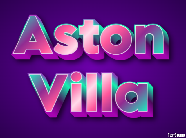 Aston Villa Efecto de Texto
