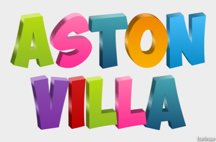 Aston Villa Efecto de Texto