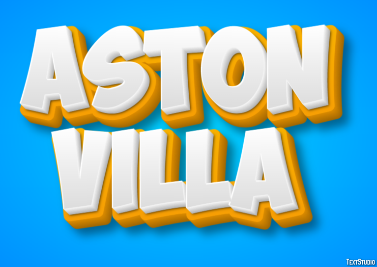 Aston Villa Efecto de Texto