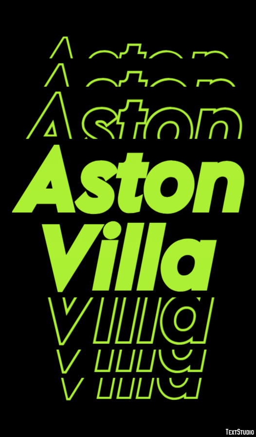 Aston Villa Efecto de Texto