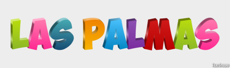 Las Palmas Efeito de texto