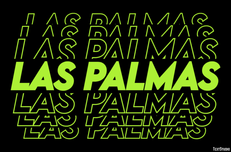 Las Palmas Effetto testo