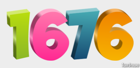 1676 Tekst Effect