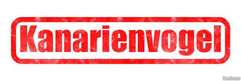 Kanarienvogel Texteffekt