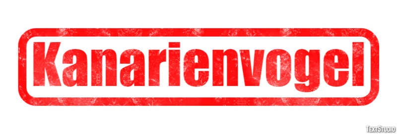 Kanarienvogel Texteffekt
