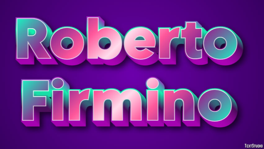 Roberto Firmino Text Effect