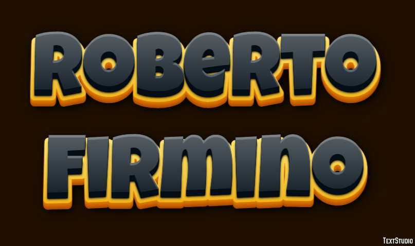 Roberto Firmino Text Effect