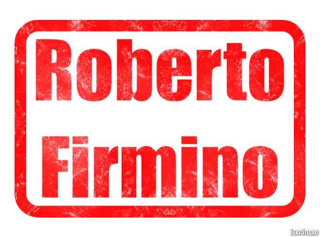 Roberto Firmino Text Effect