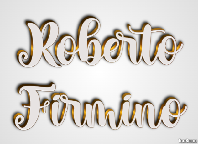 Roberto Firmino Texteffekt