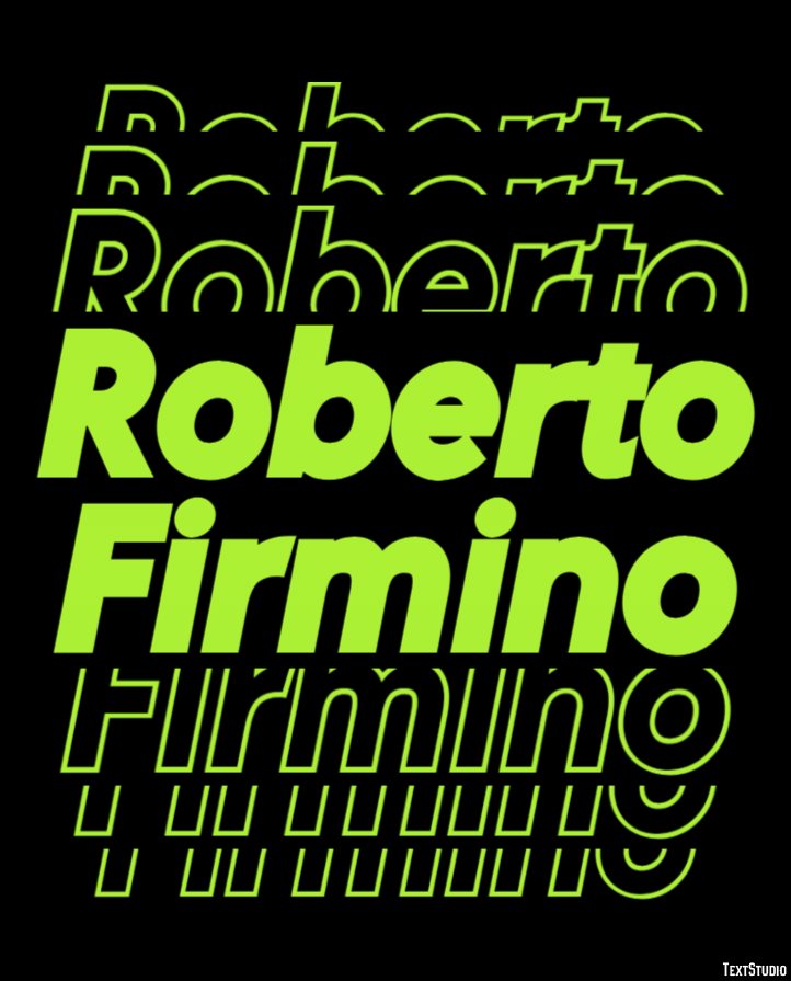 Roberto Firmino Text Effect
