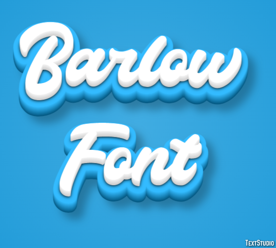 Barlow Font Efecto de Texto