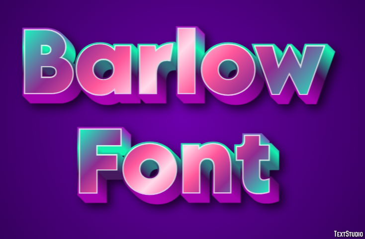 Barlow Font Эффект текста