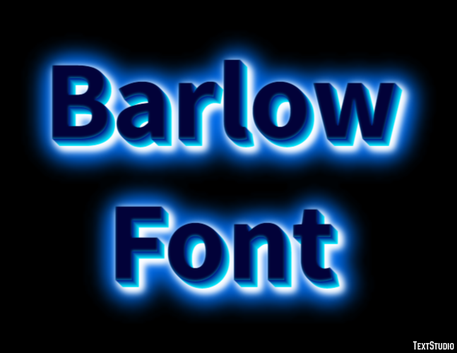 Barlow Font Эффект текста