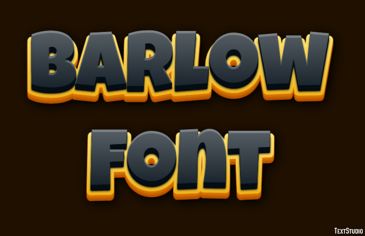 Barlow Font Эффект текста