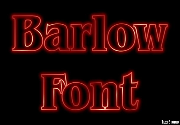 Barlow Font Эффект текста