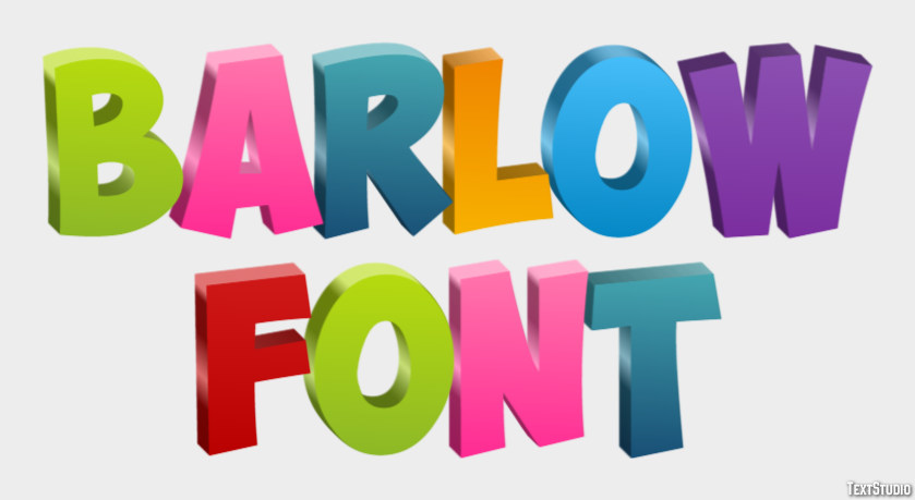 Barlow Font Эффект текста