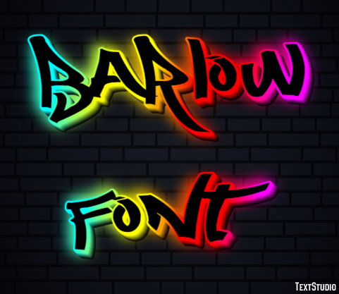 Barlow Font Эффект текста