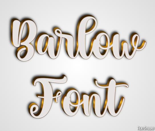 Barlow Font Efecto de Texto