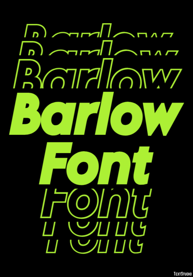 Barlow Font Text Effect