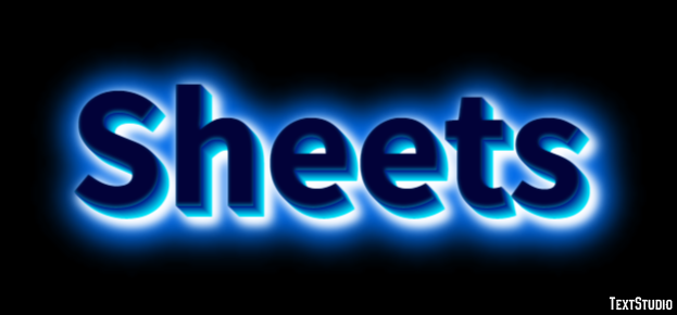 Sheets Texteffekt