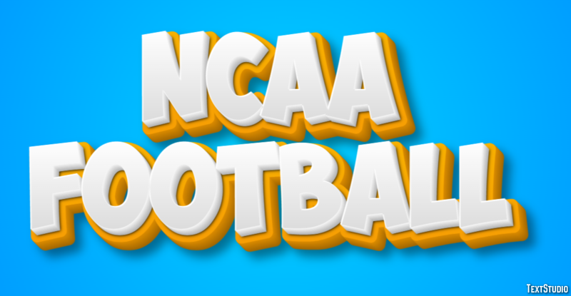 NCAA Football Text Effect