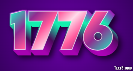 1776 Text Effect