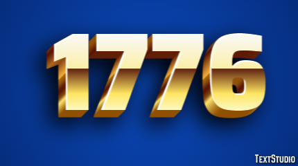 1776 Text Effect