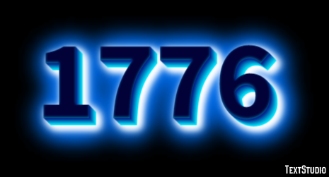 1776 Text Effect