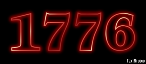 1776 Text Effect
