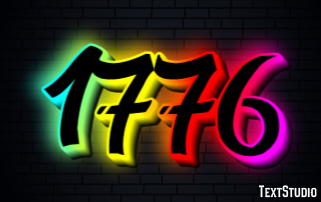 1776 Text Effect