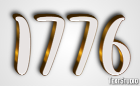 1776 Text Effect