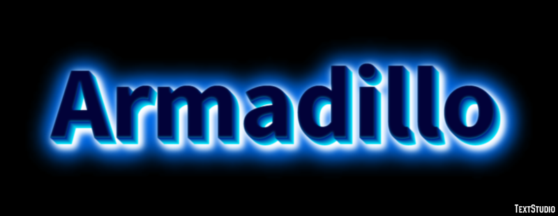 Armadillo Efecto de texto