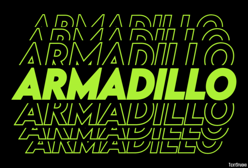 Armadillo Efecto de texto