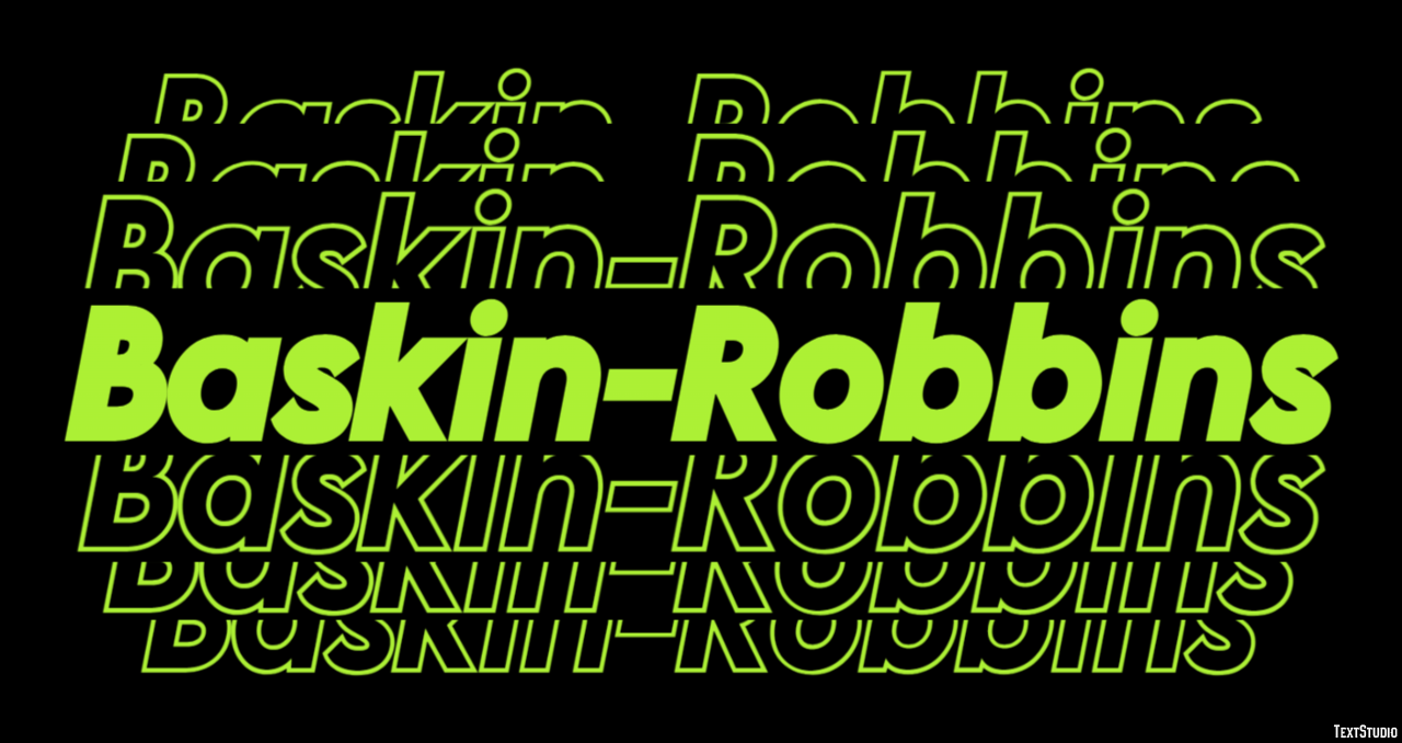 Baskin-Robbins Efekt tekstowy