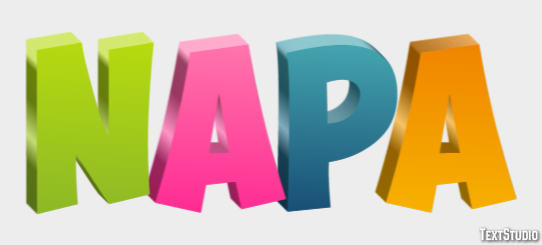 Napa Tekst effect