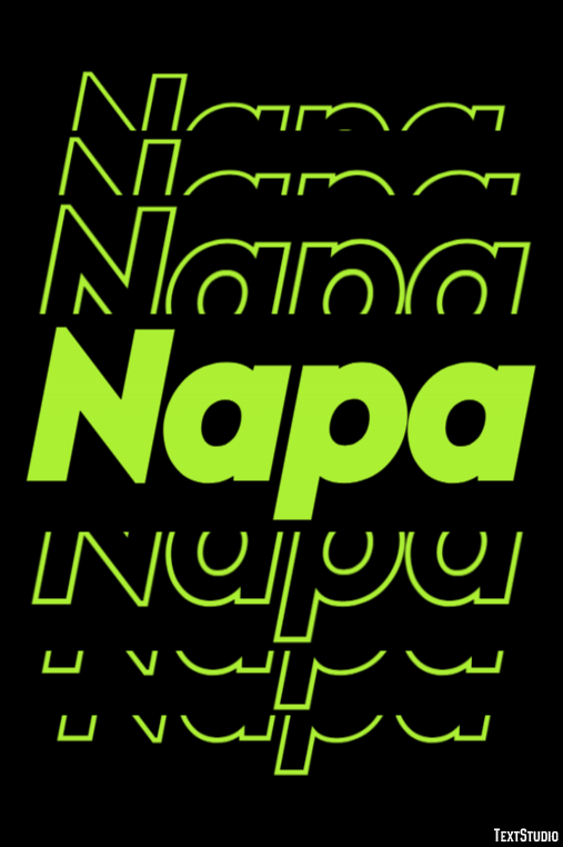 Napa Tekst effect