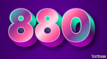 880 Text Effect