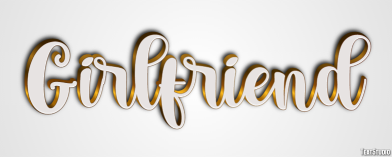 Girlfriend Text effect