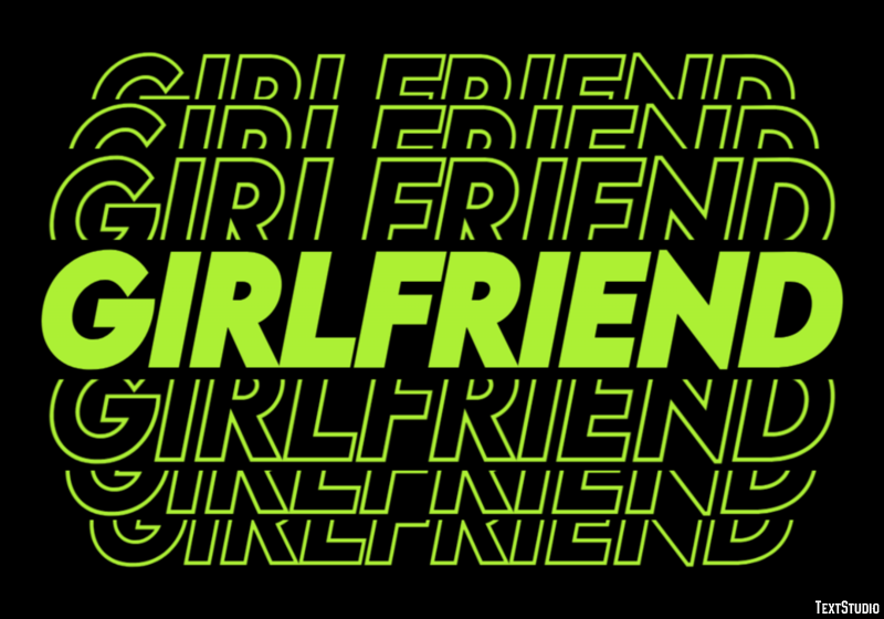 Girlfriend Text Effect