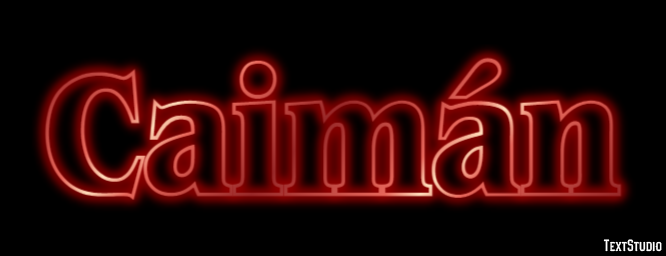 Caimán テキスト効果