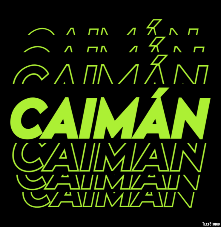 Caimán テキスト効果