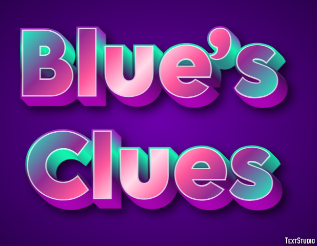 Blue’s Clues Text Effect