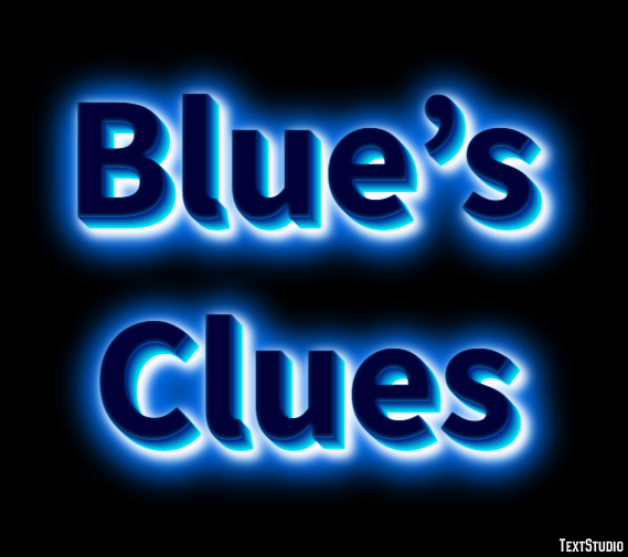 Blue’s Clues Text effect