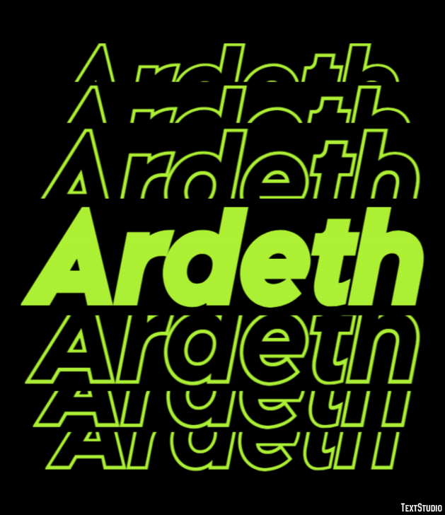 Ardeth Text effect
