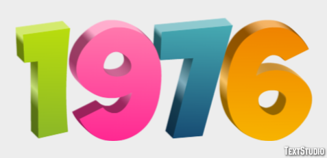 1976 テキスト効果