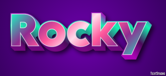 Rocky Efekt tekstowy