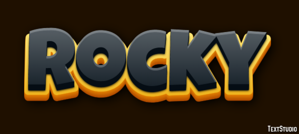 Rocky Efecto de Texto