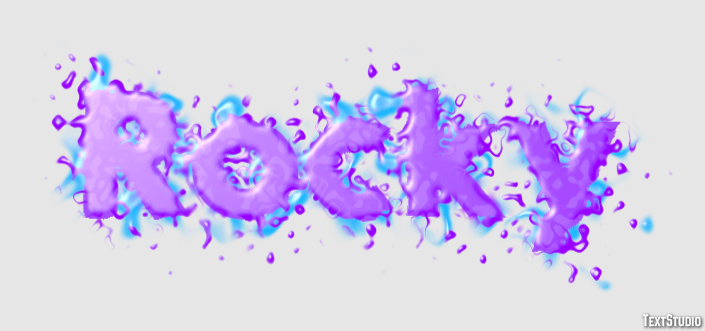 Rocky Efekt tekstowy