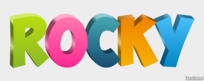 Rocky Efekt tekstowy
